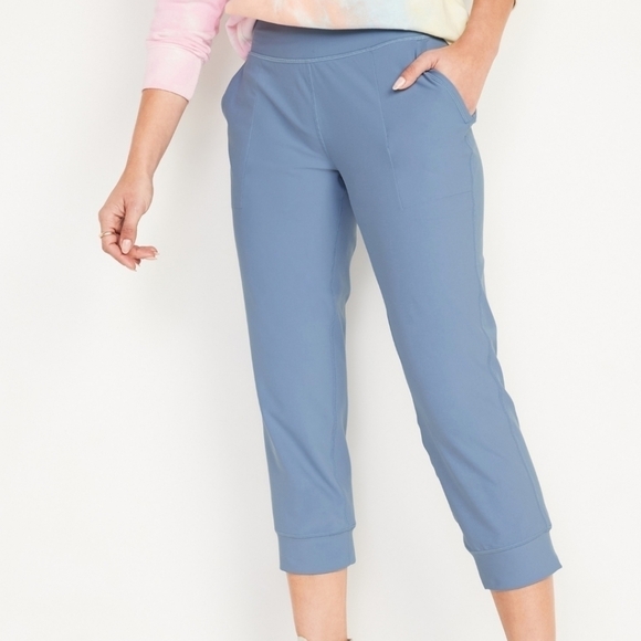 Old Navy Active Powersoft high rise crop jogger pants blue XS - Picture 1 of 11